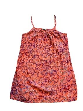 Santiki Spaghetti Strap Shift Dress/Coverup Resort-wear Beach Sun Dress Size M